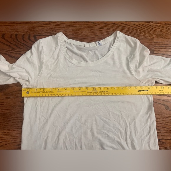 Sigrid Olsen White Relaxed 3/4 Sleeve Casual Tee - Medium - Picture 7 of 8